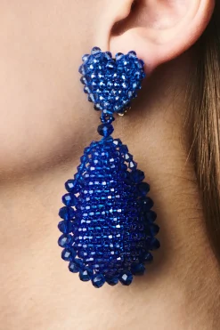 Sachin & Babi Adeline Earrings - Faceted Beads Ruby/Raspberry Best