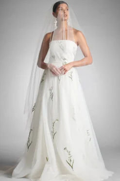 Sachin & Babi Anais Gown - White/Embroidered Floral White/Embroidered Floral Discount