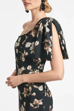 Sachin & Babi Aubrey Gown - Black Venetia Petal Sale