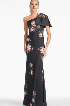 Sachin & Babi Aubrey Gown - Noir Blossom Sale