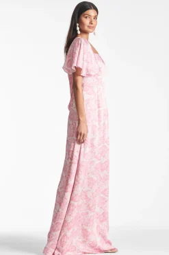 Sachin & Babi Aurora Gown - Rouge Damask Rose Cheap