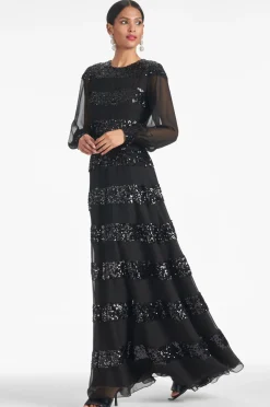Sachin & Babi Brenda Gown - Black Clearance