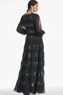 Sachin & Babi Brenda Gown - Black Clearance