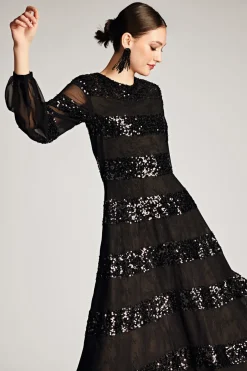 Sachin & Babi Brenda Gown - Black Clearance