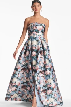 Sachin & Babi Brielle Gown - Ice Blue Garden Discount