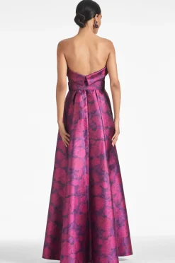 Sachin & Babi Brielle Gown - Magenta Bloom Clearance