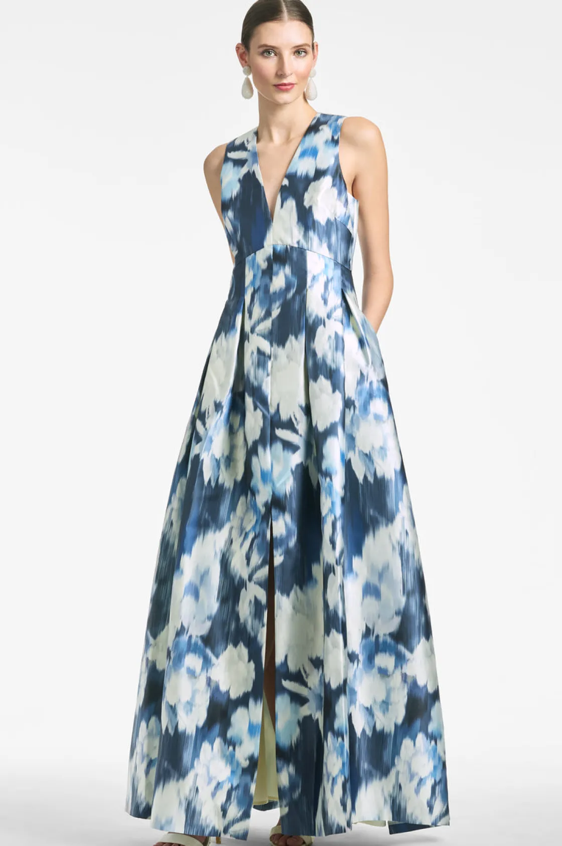 Sachin & Babi Brooke Gown - Blue Ikat Floral Store