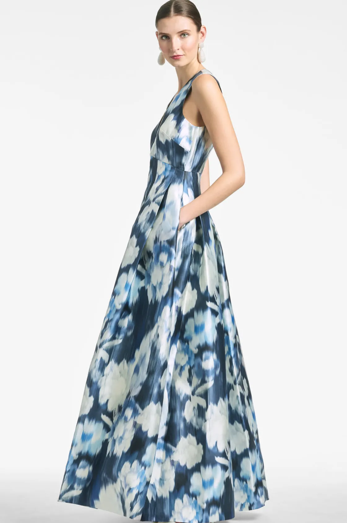 Sachin & Babi Brooke Gown - Blue Ikat Floral Store