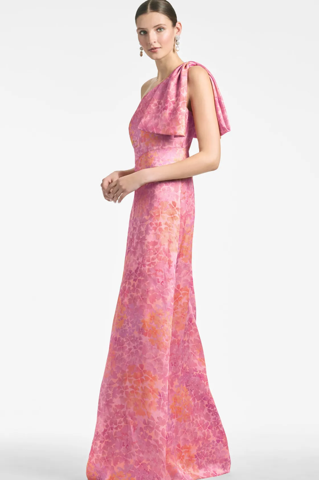 Sachin & Babi Chelsea Gown - Pastel Sunset Hydrangea Hot