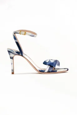 Sachin & Babi Chelsea Obi-Bow Open Toe - Blue Ikat Floral Hot