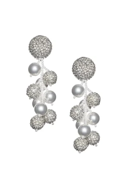 Sachin & Babi Coconut Earrings - Crystals / Pearls Clear / Pearl Flash Sale