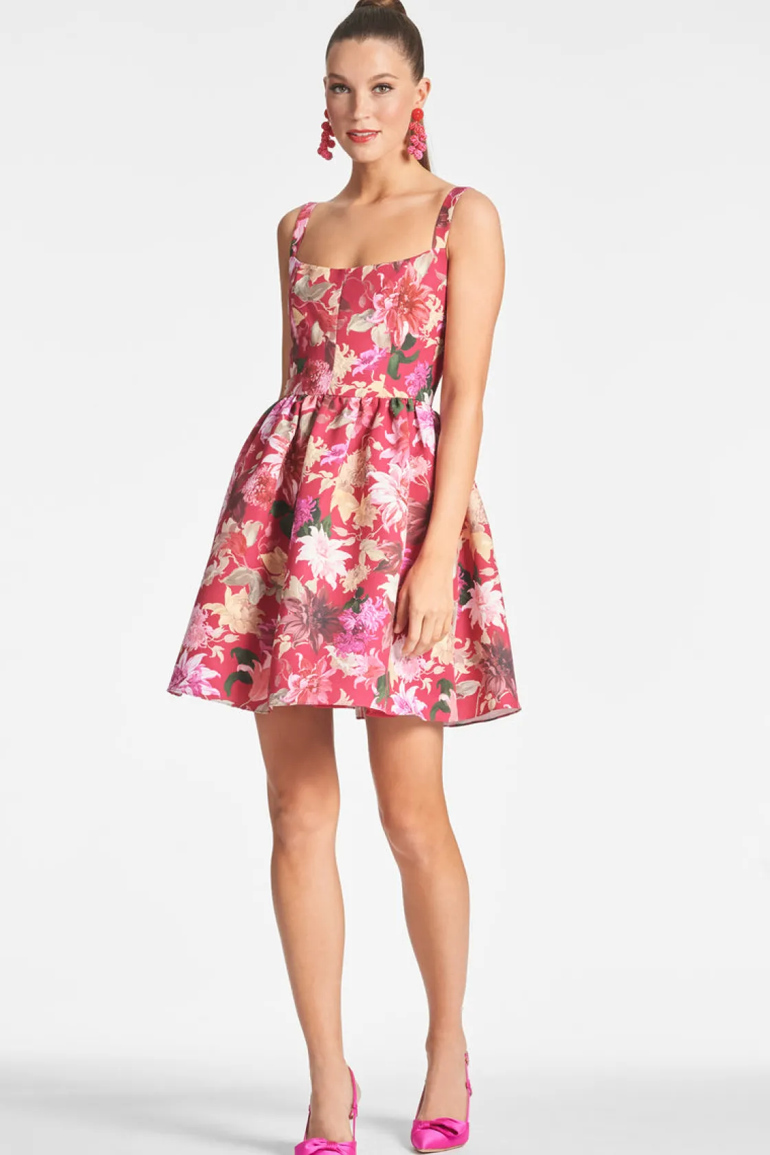 Sachin & Babi Cora Dress - Deep Pink Dahlia Discount