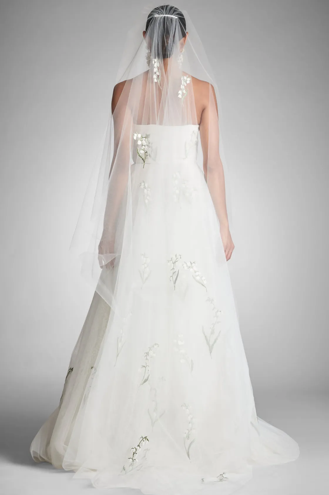 Sachin & Babi Damira Veil - White/Embroidered Floral White/Embroidered Floral Discount