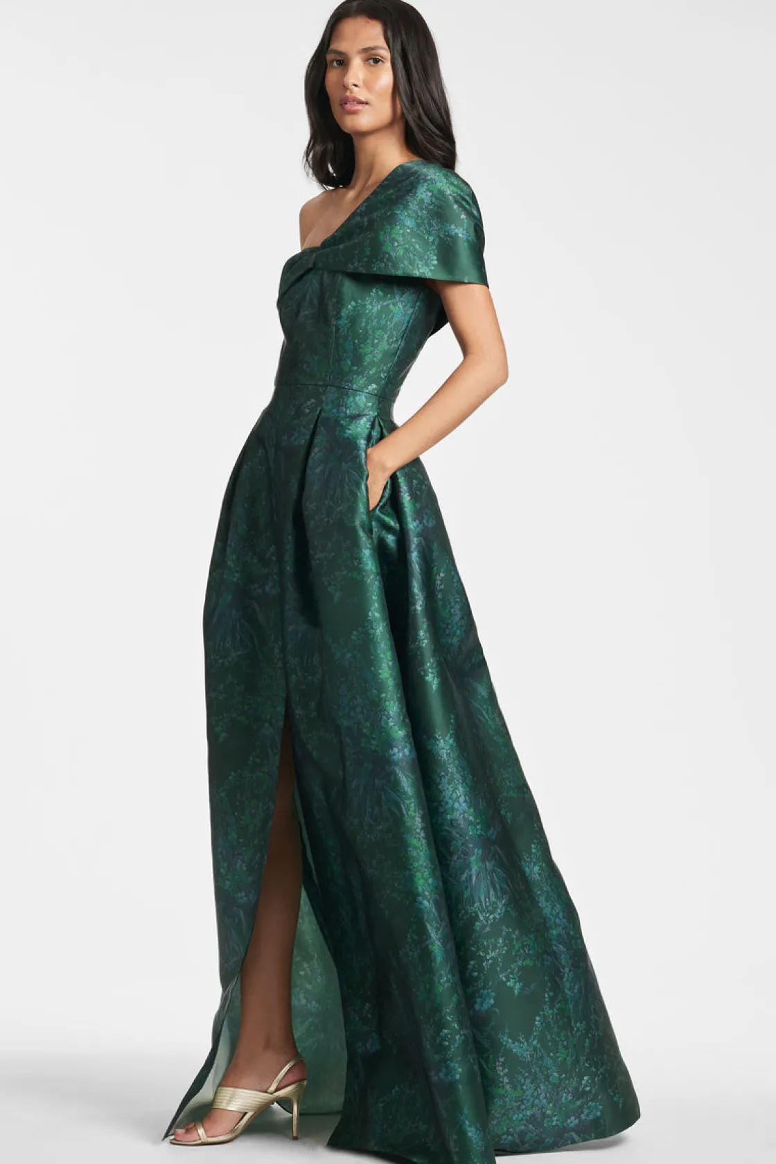 Sachin & Babi Deliah Gown - Malachite Bouquet Multi Store
