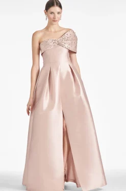 Sachin & Babi Delilah Gown - Silver Peony Flash Sale