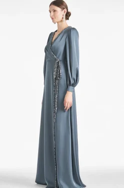 Sachin & Babi Dorthea Gown - Gunmetal Flash Sale