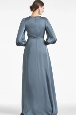 Sachin & Babi Dorthea Gown - Gunmetal Flash Sale
