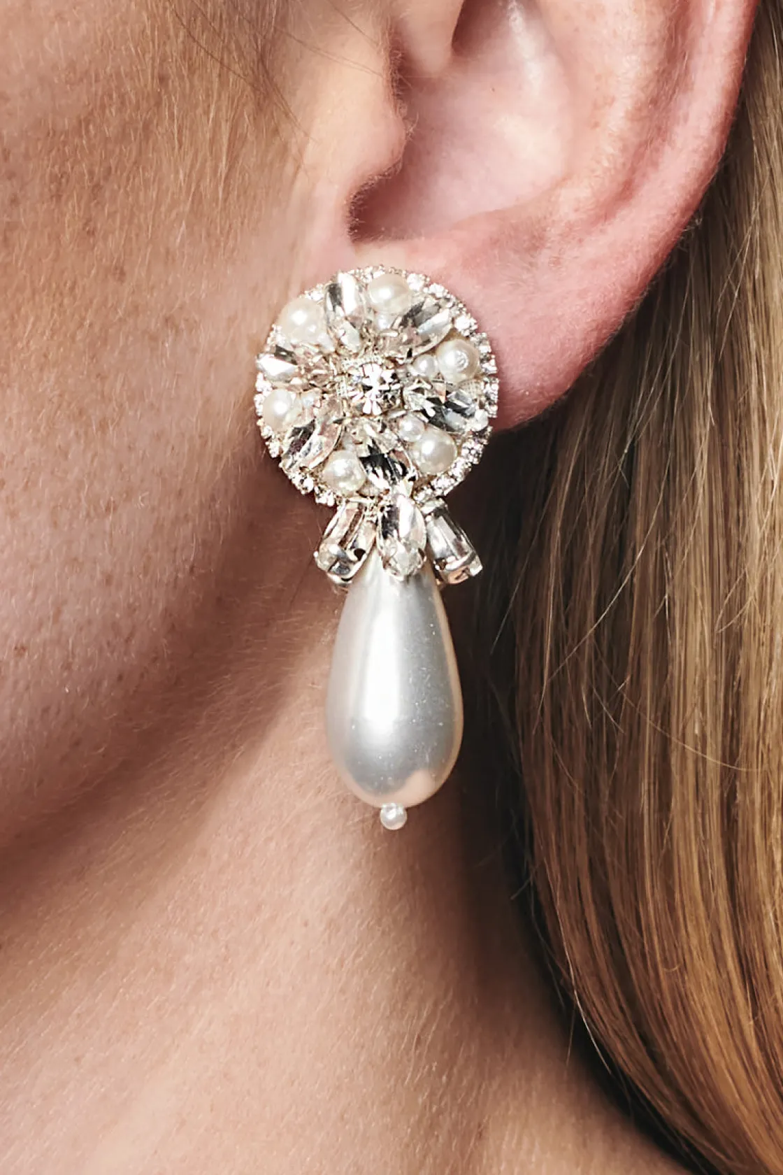 Sachin & Babi Elisha Earrings - Crystals / Pearl Clear / Pearl Store