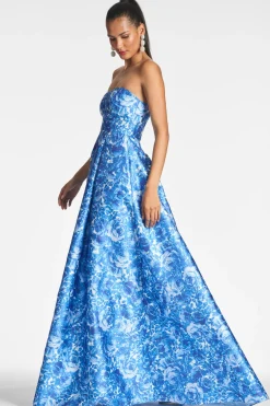 Sachin & Babi Giovanna Gown - Mediterranean Blooms Hot