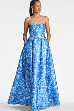 Sachin & Babi Giovanna Gown - Mediterranean Blooms Hot