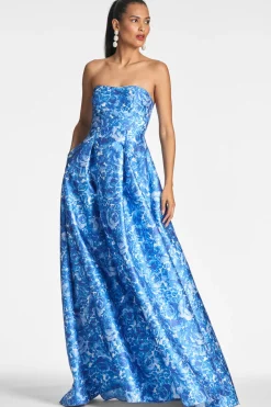 Sachin & Babi Giovanna Gown - Mediterranean Blooms Hot