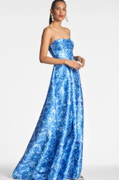 Sachin & Babi Giovanna Gown - Mediterranean Blooms Hot