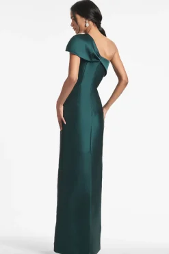 Sachin & Babi Ines Gown - Forest Green Cheap