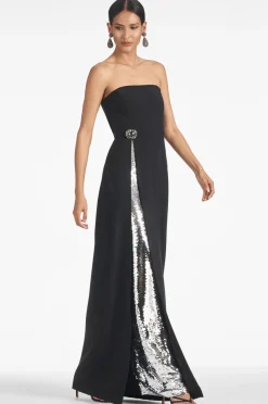 Sachin & Babi Ivy Gown - Black/Silver Black/Silver Clearance