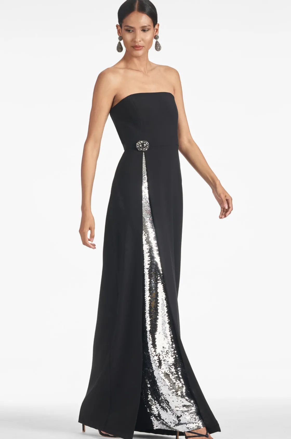 Sachin & Babi Ivy Gown - Black/Silver Black/Silver Clearance