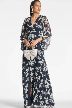 Sachin & Babi Jenny Gown - Navy Venetia Petal Discount