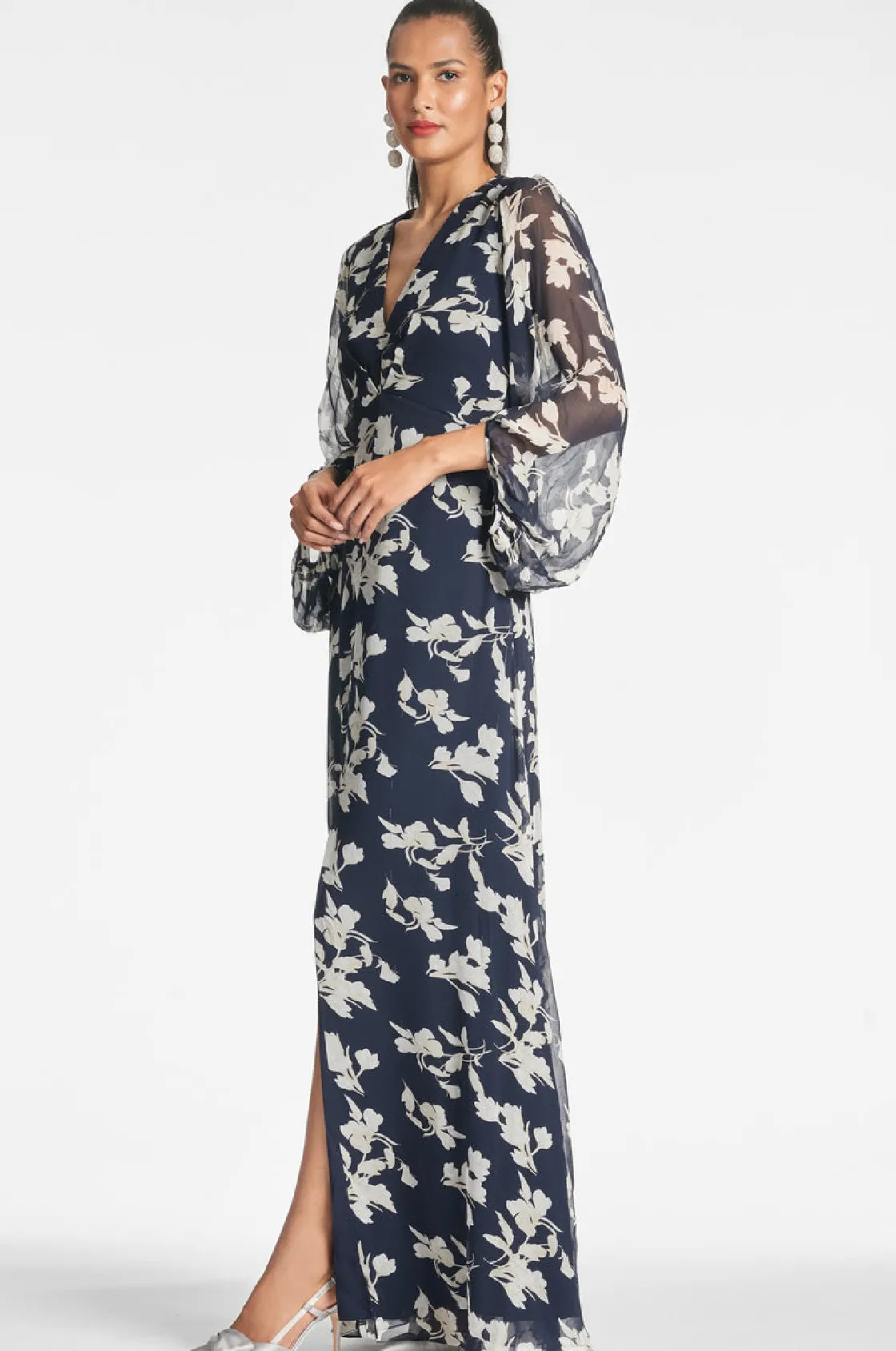 Sachin & Babi Jenny Gown - Navy Venetia Petal Discount