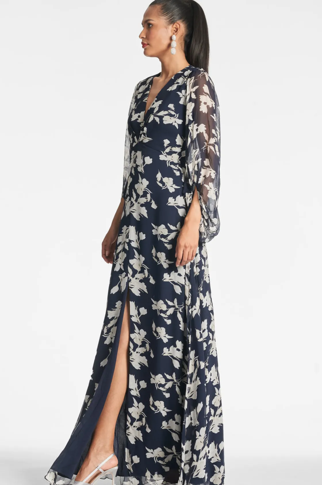 Sachin & Babi Jenny Gown - Navy Venetia Petal Discount
