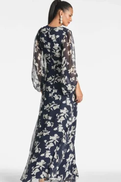 Sachin & Babi Jenny Gown - Navy Venetia Petal Discount