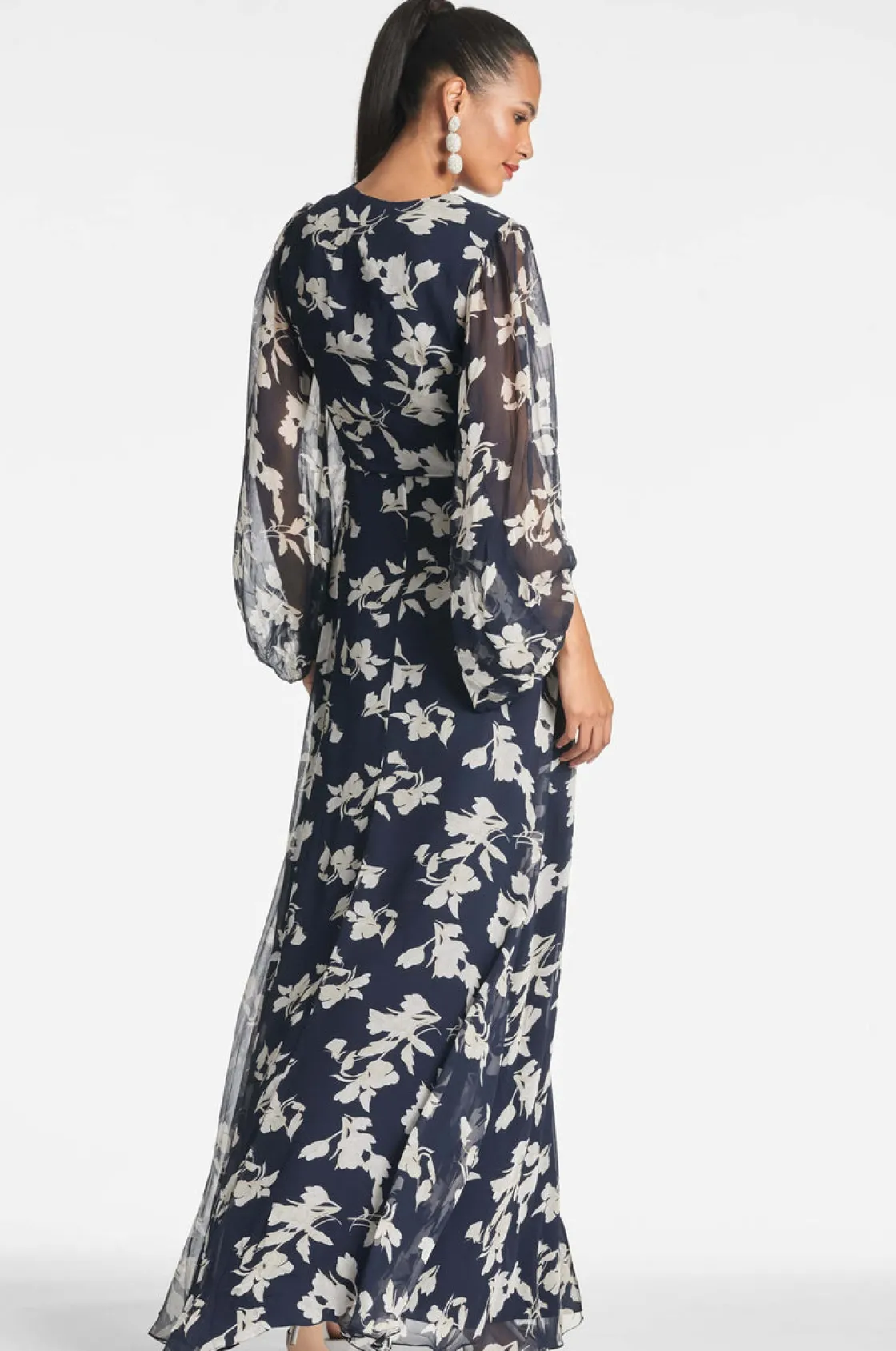 Sachin & Babi Jenny Gown - Navy Venetia Petal Discount