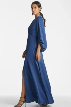 Sachin & Babi Jenny Gown - Washed Indigo Cheap
