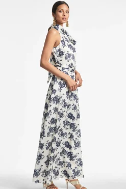 Sachin & Babi Kayla Gown - Ivory u0026 Navy Peony Ivory & Navy Peony Outlet