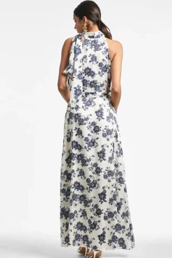 Sachin & Babi Kayla Gown - Ivory u0026 Navy Peony Ivory & Navy Peony Outlet