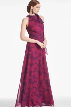 Sachin & Babi Kayla Gown - Magenta Bloom Outlet