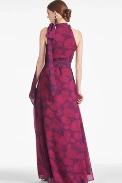 Sachin & Babi Kayla Gown - Magenta Bloom Outlet