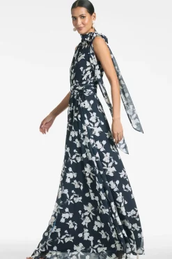 Sachin & Babi Kayla Gown - Navy Venetia Petal Sale