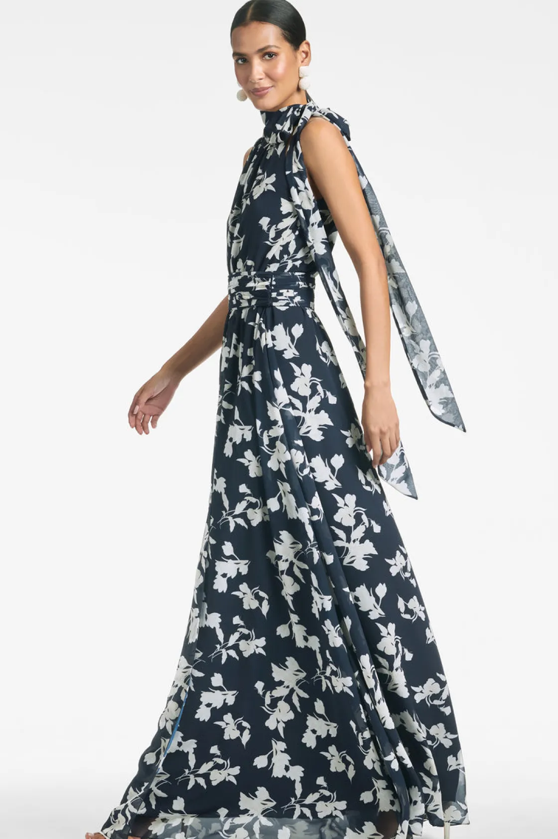Sachin & Babi Kayla Gown - Navy Venetia Petal Sale