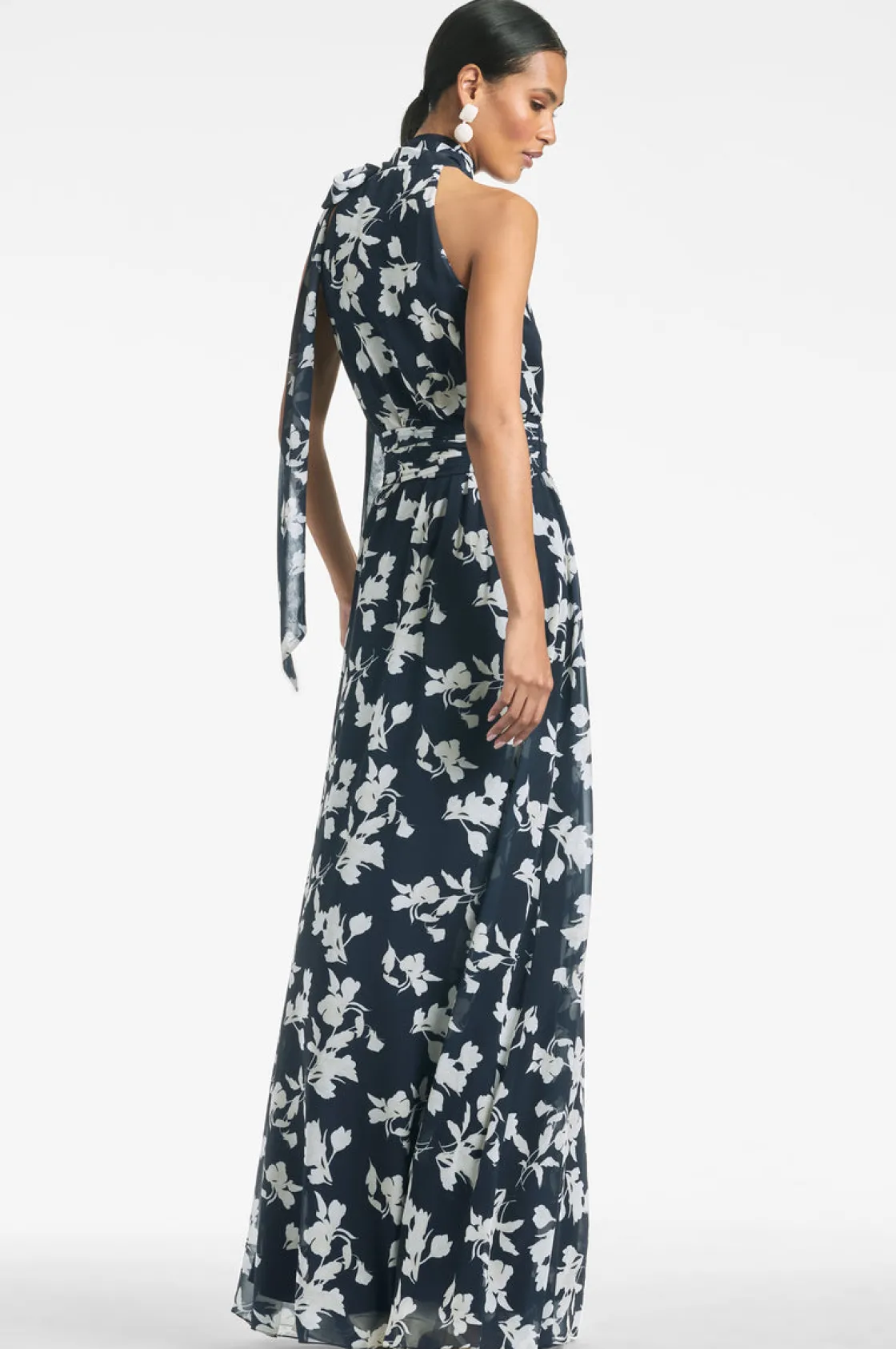 Sachin & Babi Kayla Gown - Navy Venetia Petal Sale