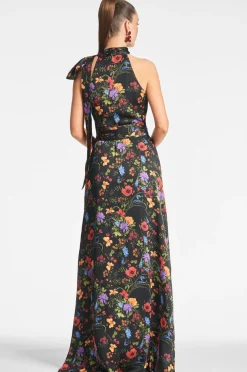Sachin & Babi Kayla Gown - Noir Wildflower Clearance