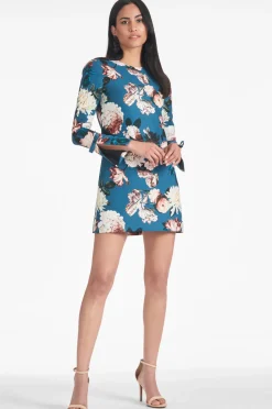 Sachin & Babi Lily Dress - Crepe Mini Dress Teal Garden Store