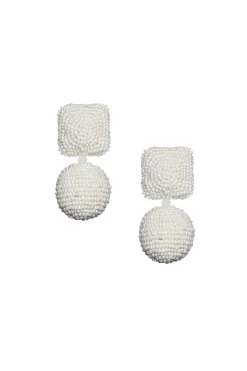 Sachin & Babi Lydia Earrings - Smooth Beads Ivory Fashion