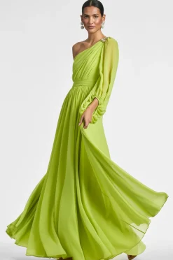 Sachin & Babi Makayla Gown - Chartreuse Best Sale