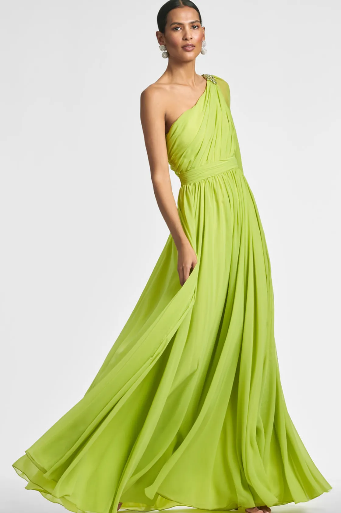 Sachin & Babi Makayla Gown - Chartreuse Best Sale