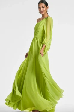 Sachin & Babi Makayla Gown - Chartreuse Best Sale