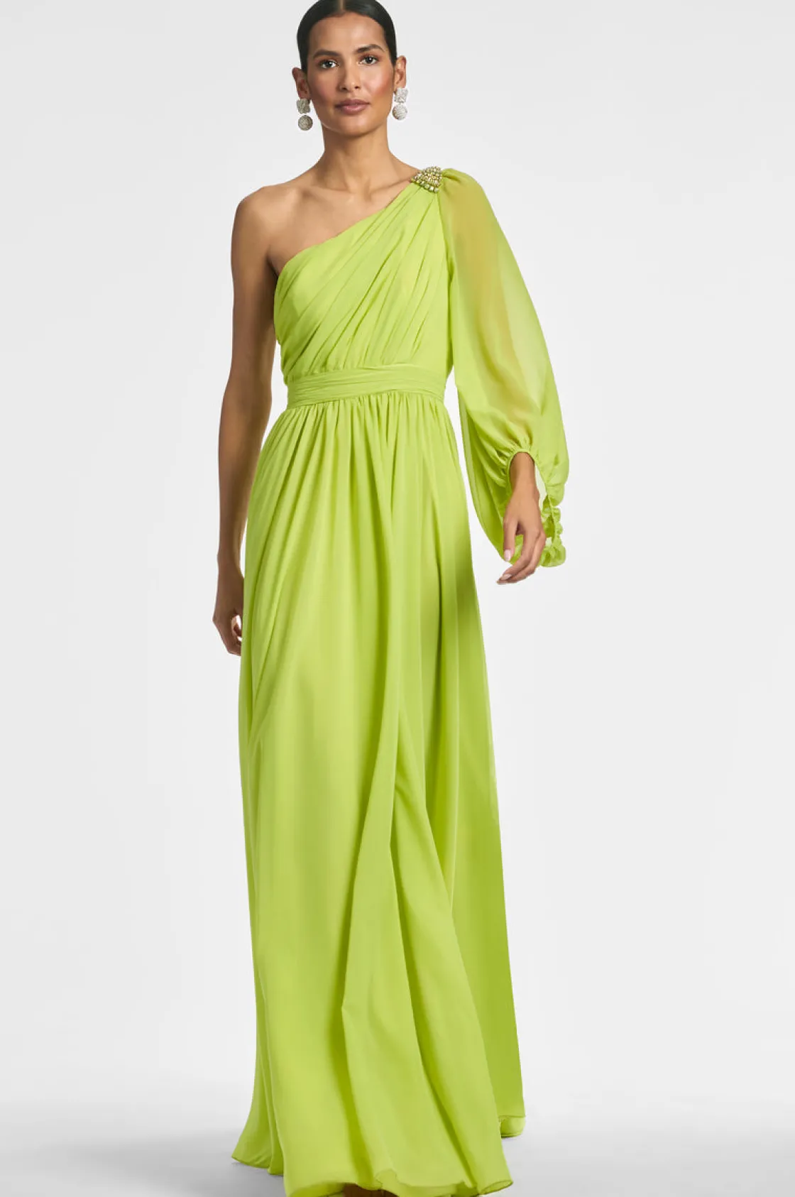 Sachin & Babi Makayla Gown - Chartreuse Best Sale