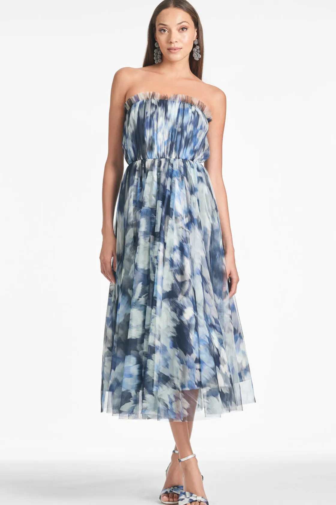 Sachin & Babi Marni Dress - Blue Ikat Floral Store